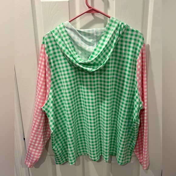 Draper James x Lands' End Hooded Full Zip Long Sleeve Rash Guard UPF 50 3X - Picture 2 of 5